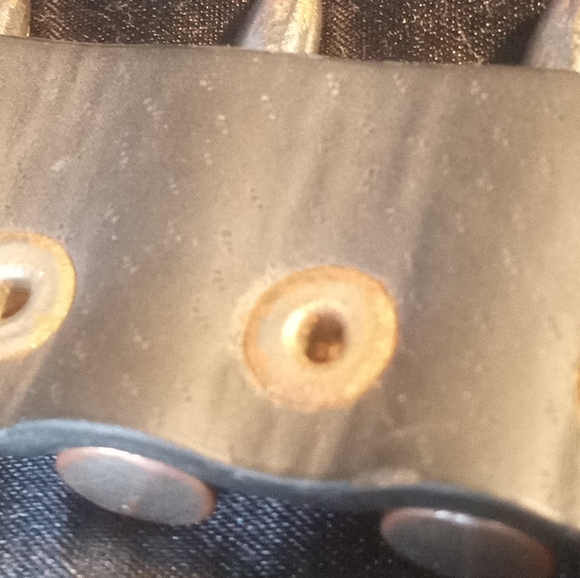 Vintage Black Leather Bracelet with Silver Bullets - Picture 10 of 15